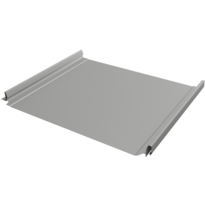 Кликфальц Grand Line Pro Satin 0,5 мм Ral 9006 бело-алюминиевый с пленкой на замках резка