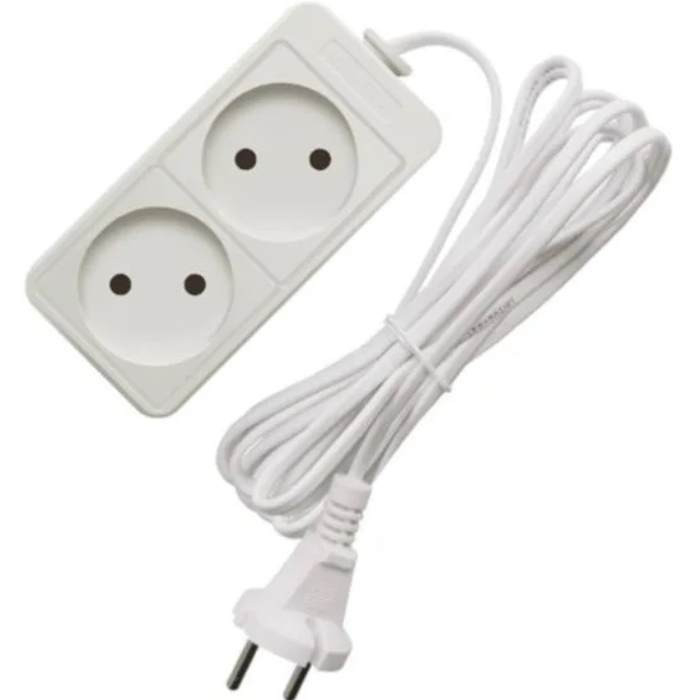 Удлинитель Союз 481S-1201 без заземления 2х1,5 м 10А 2,2кВт