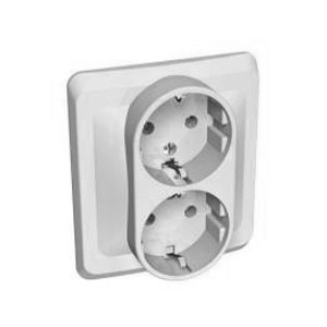Розетка Schneider Electric Этюд PC16-008b двухместная белая