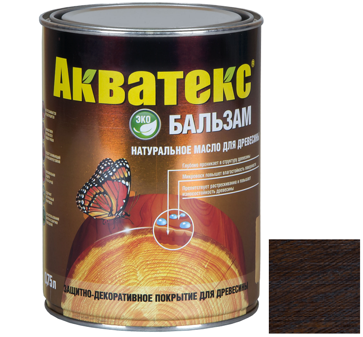 Бальзам масло для древесины Акватекс Палисандр 0,75 л