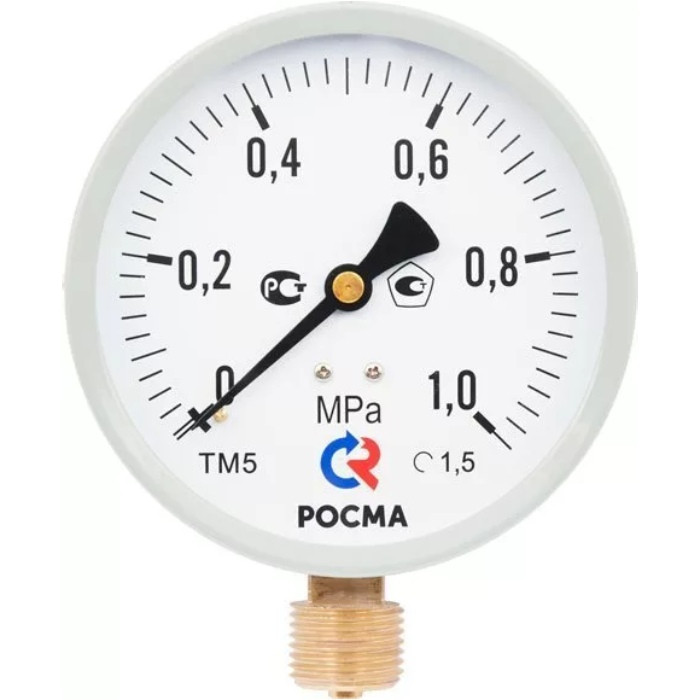 Манометр Росма ТМ-510Р.00 М2 00000010517 радиальный 0-0,25 МПа М20х1,5