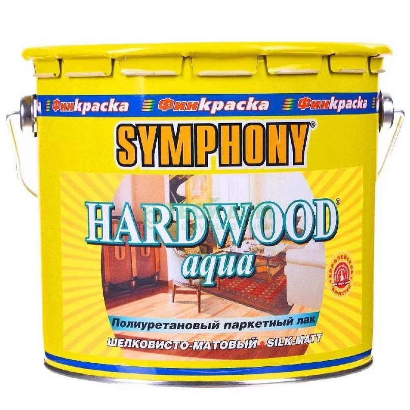 Лак Symphony Harwood Aqua шелковисто-матовый 10/9 л