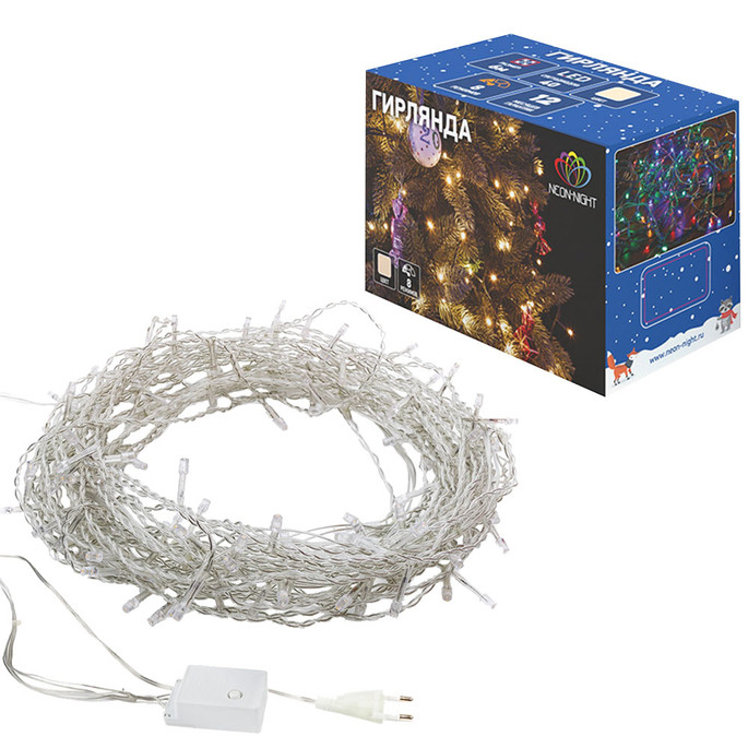 Гирлянда светодиодная Neon-Night 303-189 Твинкл Лайт 10 м мультиколор 80Led IP20