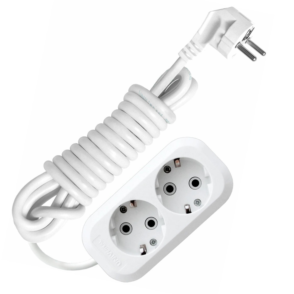 Удлинитель UNIVersal 553-03 10А IP20 У10-553 ПВС 3х0,75 3 м с заземлением