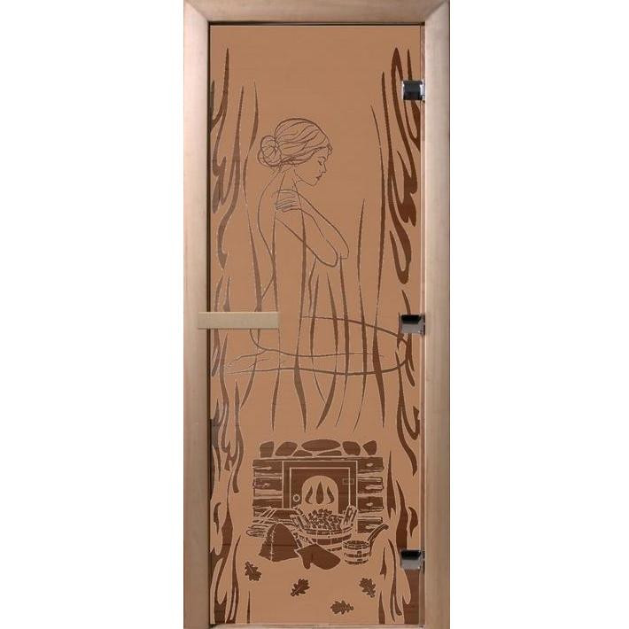 Дверь для сауны стеклянная Doorwood DW01492 Волшебный пар бронза матовая 700х1900 мм