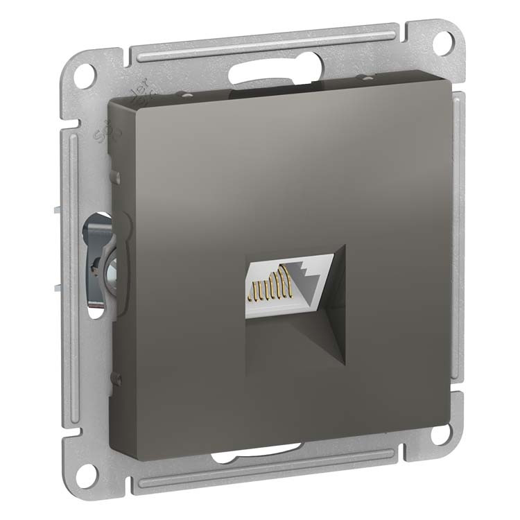 Механизм компьютерной розетки Schneider Electric AtlasDesign ATN000983 RJ45 одноместный сталь