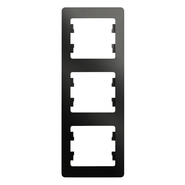 Рамка трехместная Schneider Electric Glossa GSL000707 антрацит