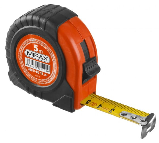 Рулетка измерительная Mirax Rubber 34011-05-18_z02 5м 18мм