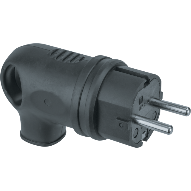 Вилка Navigator 61 367 NCA-PLR01-16A-E-IP44-BL угловая с заземлением черная