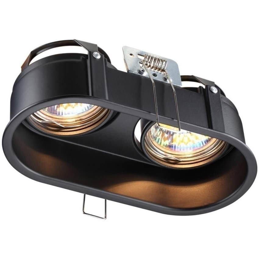 Cветильник встраиваемый Novotech Spot Cloud NT22 278 370841 черный GU10 2х50W