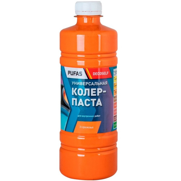 Паста колеровочная универсальная Pufas Decoself 26 оранжевая 0,1 л