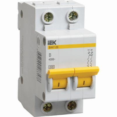Автоматический выключатель IEK ВА47-29 2Р 32А С