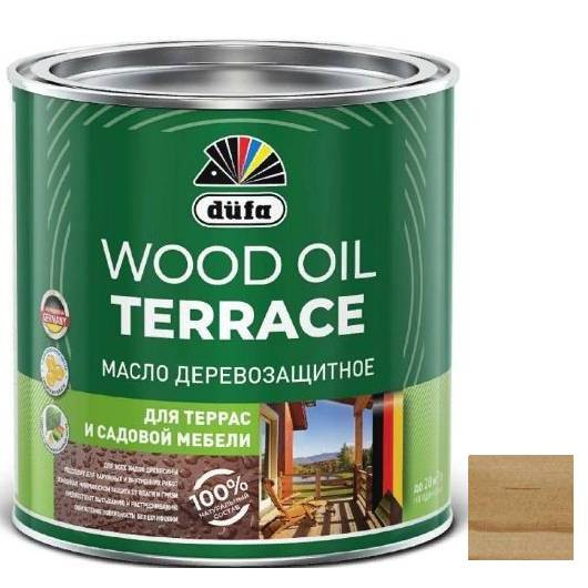 Масло деревозащитное для террас и садовой мебели Dufa Wood Oil Terrace орех 2 л