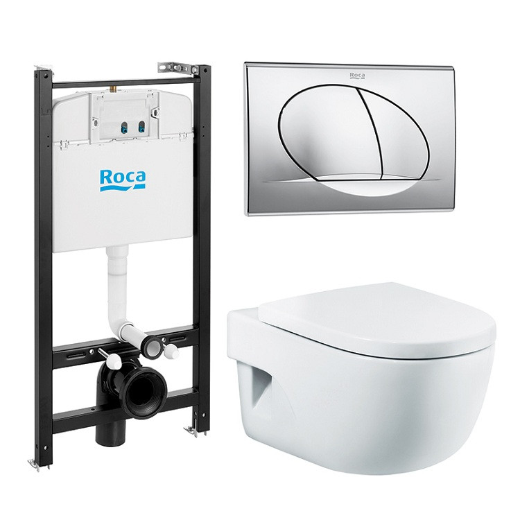 Унитаз подвесной Roca Meridian Pack 893104110 с инсталляцией