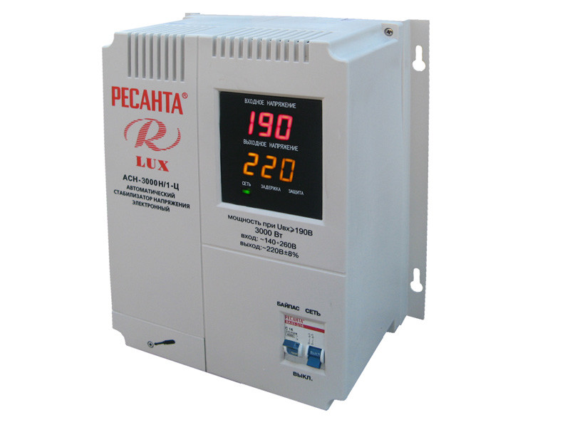 Стабилизатор напряжения РЕСАНТА АСН-3000Н/1-Ц Lux 63/6/21