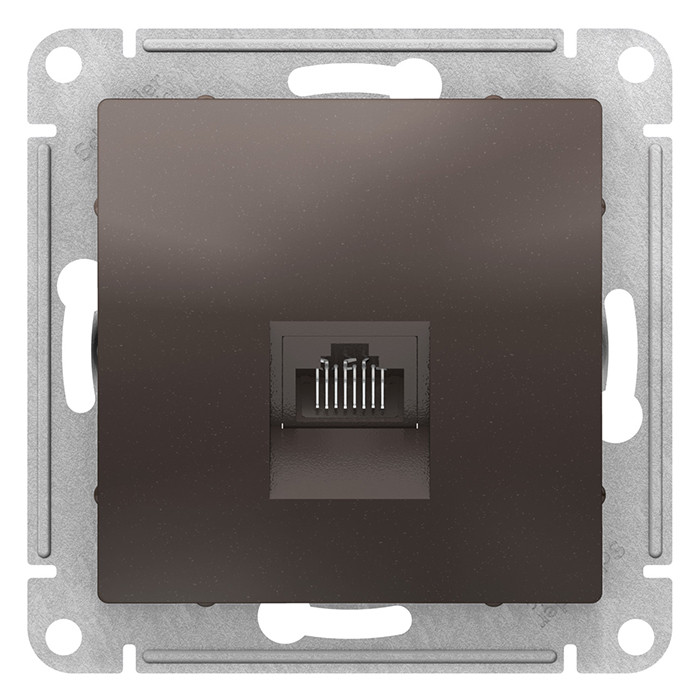 Механизм компьютерной розетки Schneider Electric AtlasDesign ATN000683 RJ45 оконечный одноместный мокко