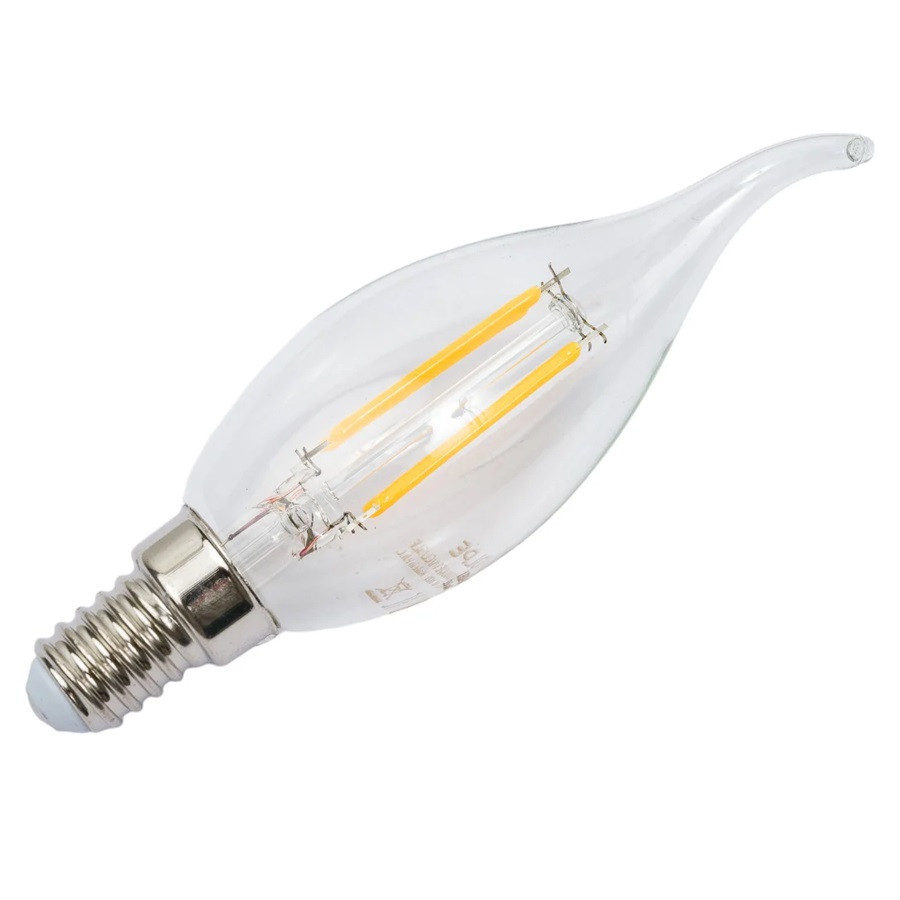 Лампа светодиодная Volpe LED-CW35-7W/4000K/E14/CL/SLF свеча на ветру Е14 7Вт 4000K