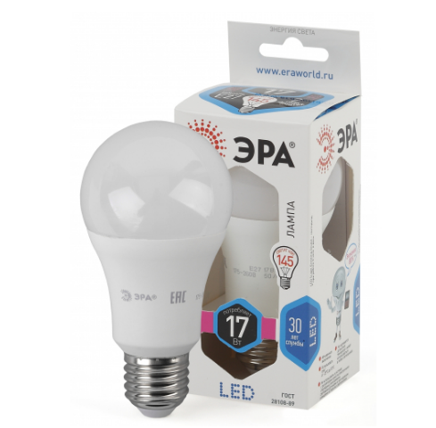 Лампа светодиодная Эра LED A60-17W-840-E27 Б0031700