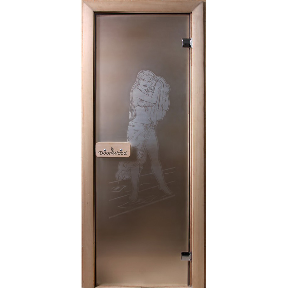 Дверь для бани DoorWood Сатинит Девушка