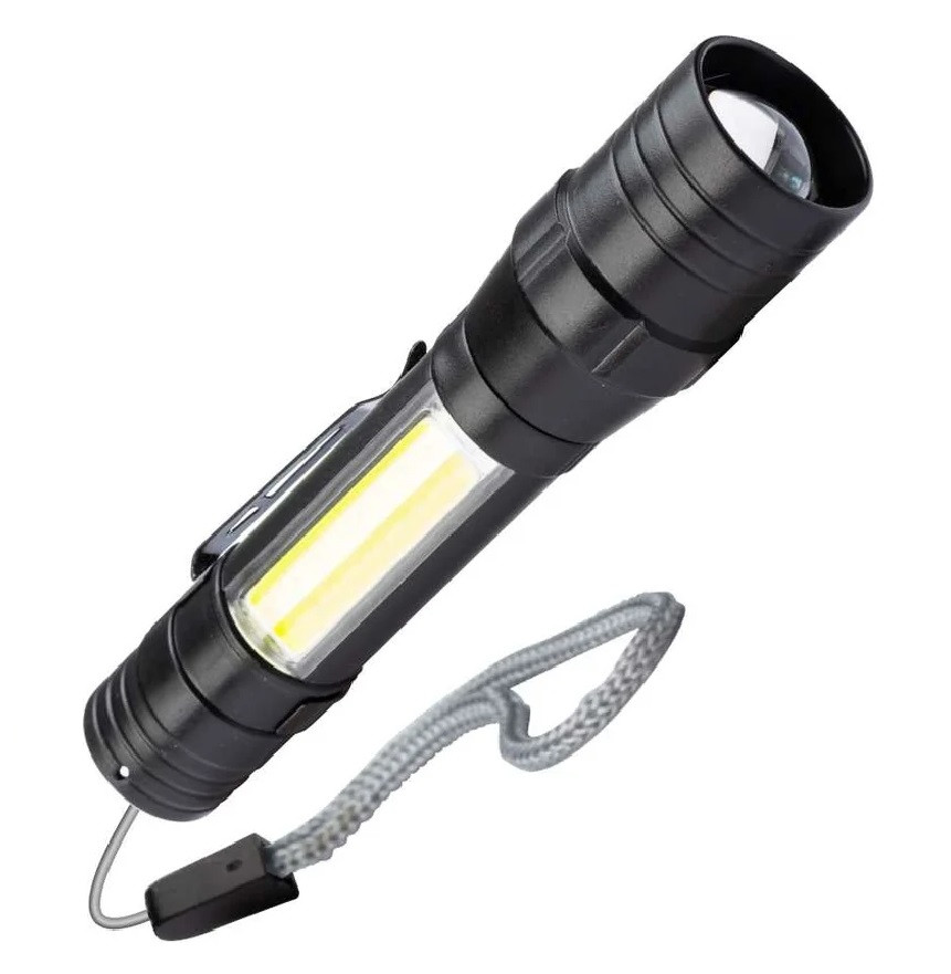 Фонарь аккумуляторный ручной Космос KOS113Lit LED 1Вт + COB 5Вт
