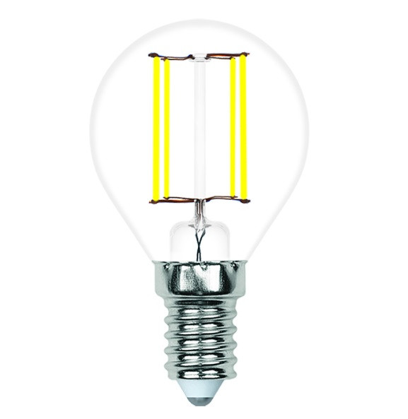Лампа светодиодная Volpe LED-G45-5,5W/3000K/E14/CL/SLF шар Е14 5,5Вт 3000K