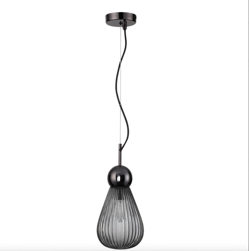 Подвес Odeon Light Modern Elica 5417/1 ODL_EX23 17 40W черный хром/дымчатый
