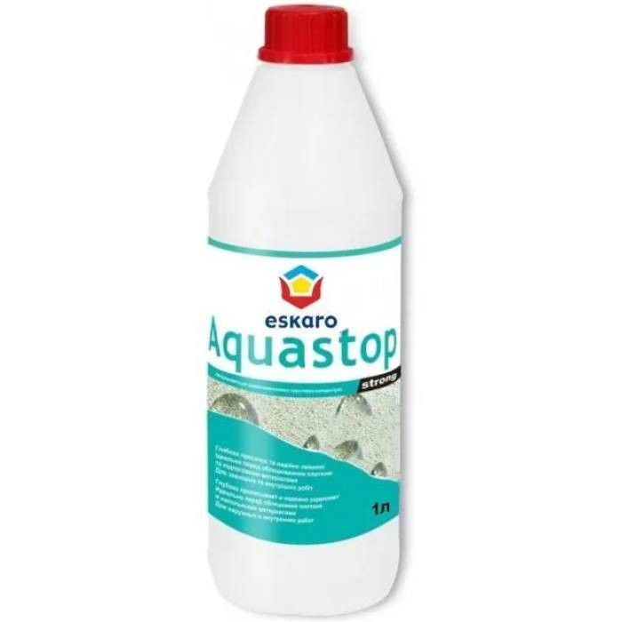 Грунт глубокого проникновения Eskaro Aquastop Strong 1 л