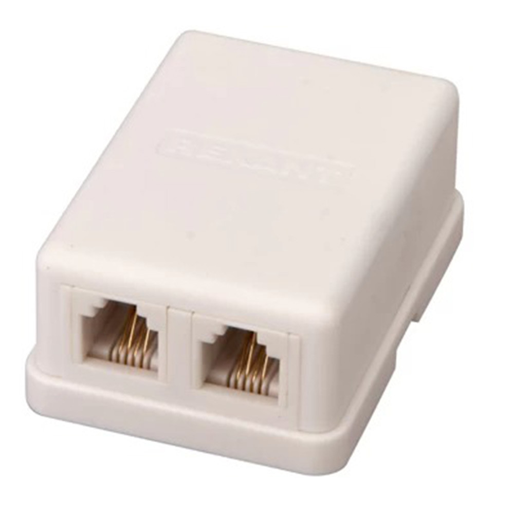 Розетка телефонная Rexant 03-0002 RJ-14 (6P4C) CAT 3 внешняя 2 порта UTP