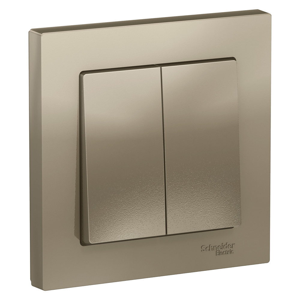 Выключатель Schneider Electric AtlasDesign ATN000552 двухклавишный шампань