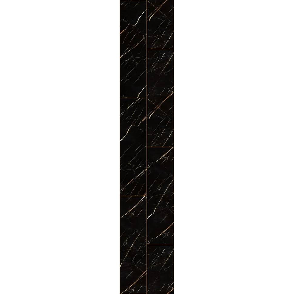 Панель стеновая ПВХ Панельпласт Ultra Marble Black motion 2700х250х8 мм