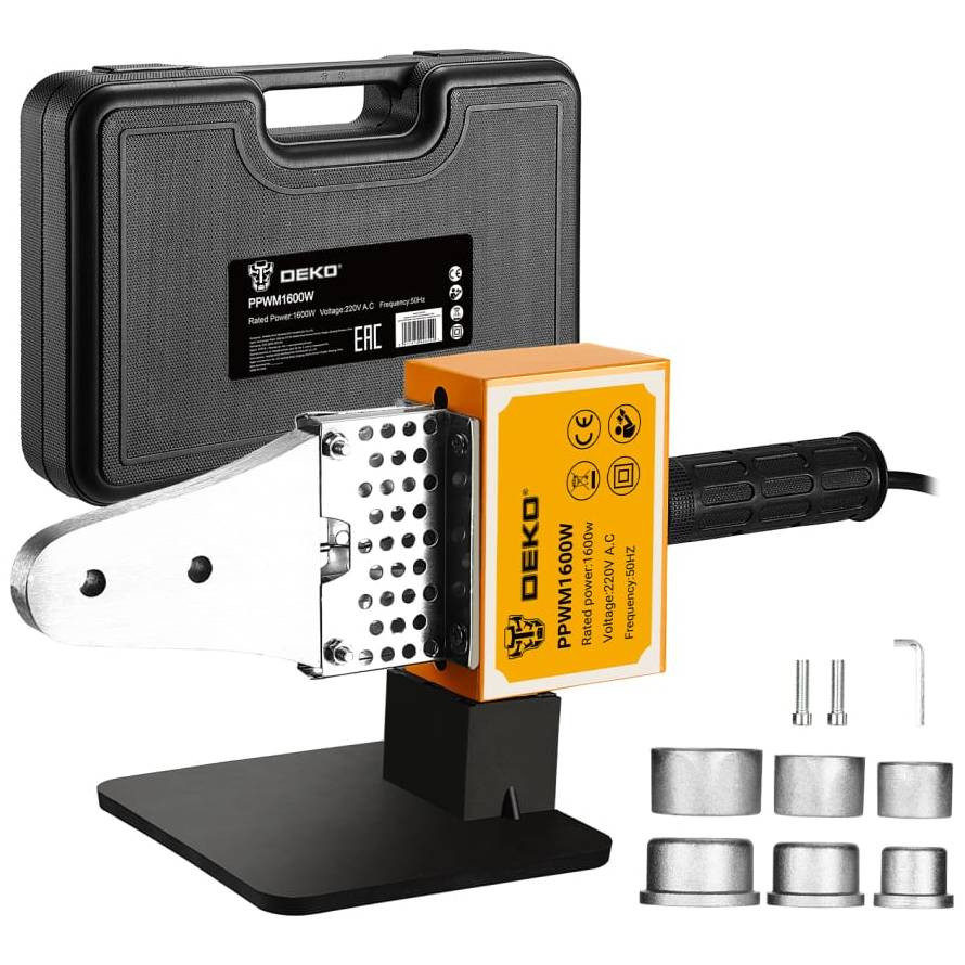 Аппарат для сварки труб Deko PPWM1600W 063-4203 в пластиковом кейсе