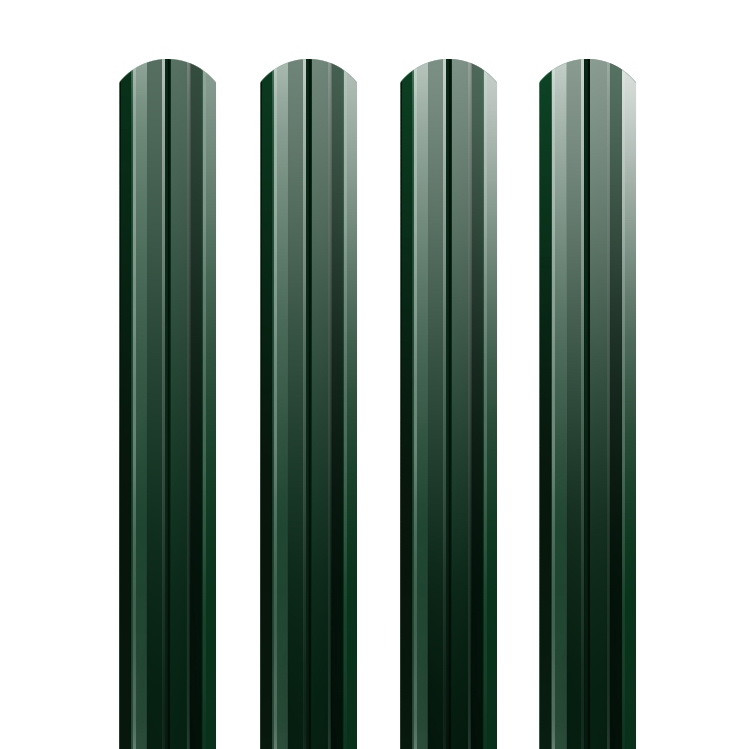 Штакетник М-образный Grand Line Satin 0,5 мм фигурный Ral 6005 резка