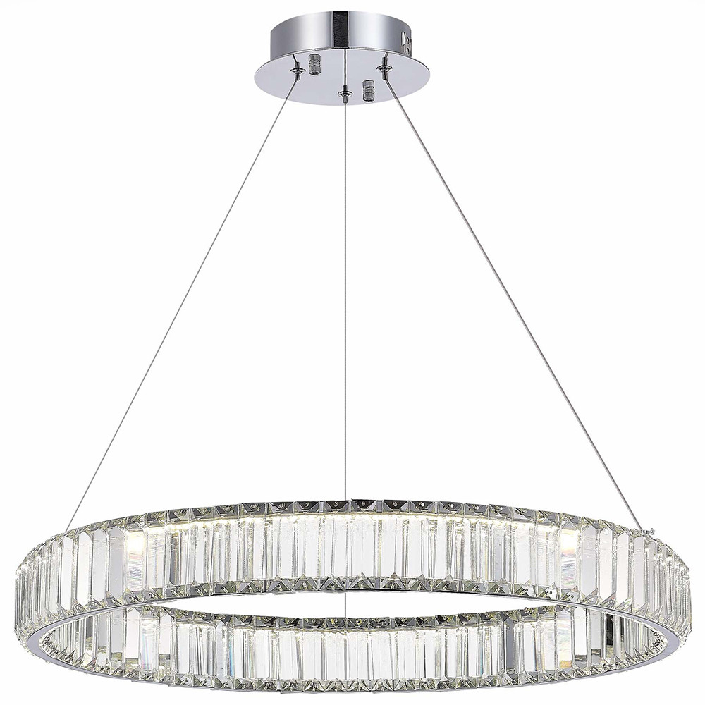 Люстра подвесная ST Luce Tivoli SL1622.113.01 хром прозрачный LED 1х68W 4000K