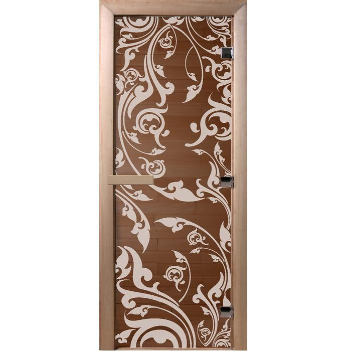 Дверь для сауны стеклянная Doorwood DW01038 Венеция бронза 800х2000 мм