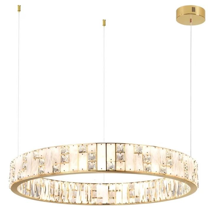 Люстра Odeon Light Crossa Hall ODL24 495 5072/100L 3700K 100W золото/прозрачный/белый