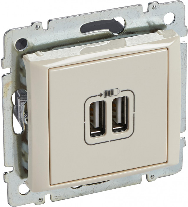 Розетка USB Legrand Valena 774170 двухместная слоновая кость